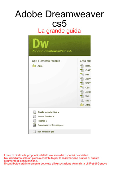 Adobe Dreamweaver cs5 - La grande guida