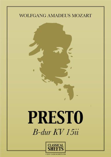 Presto B-dur KV 15ii