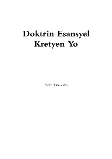 Doktrin Esansyel Kretyen Yo