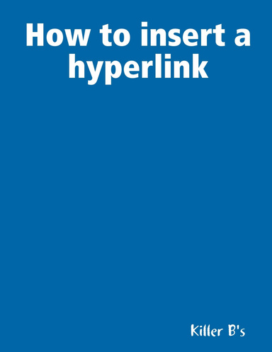 How to insert a hyperlink