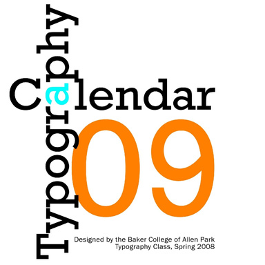 Baker 2009 Typography Calendar Book