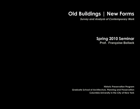 Old Buildings | New Forms