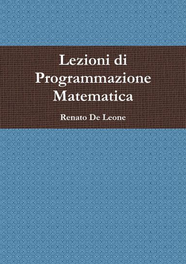 Lezioni di Programmazione Matematica
