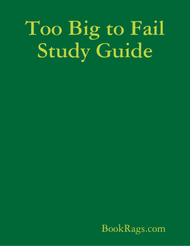Too Big to Fail Study Guide