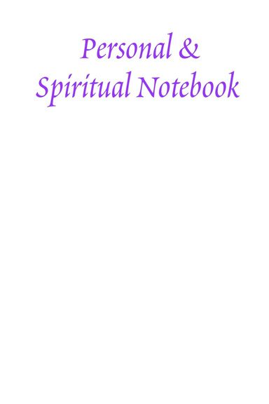 Personal & Spiritual Notebook