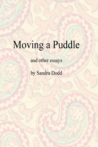Moving a Puddle, and other essays