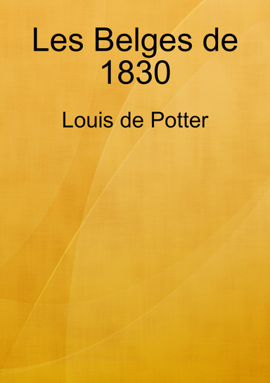 Les Belges de 1830