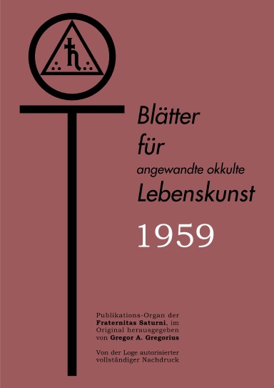 Blätter für angewandte okkulte Lebenskunst • 1959