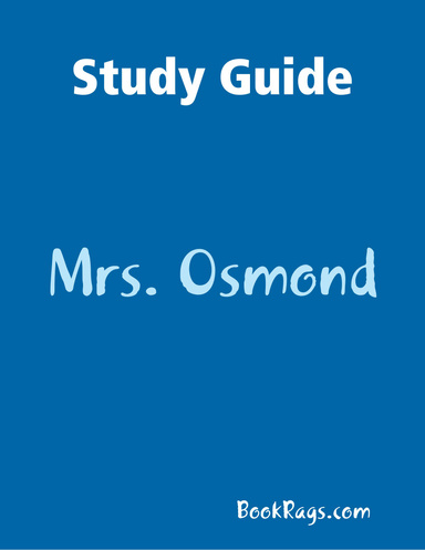 Study Guide: Mrs. Osmond