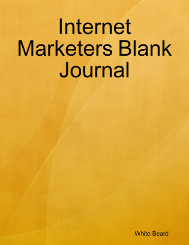 Internet Marketers Blank Journal
