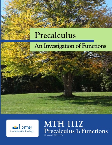 MTH 111Z -Precalculus 1: Functions
