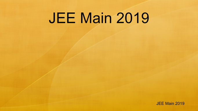 JEE Main 2019
