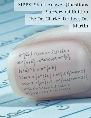 Mbbs - Short Answer Questions Surgery 1st Edition