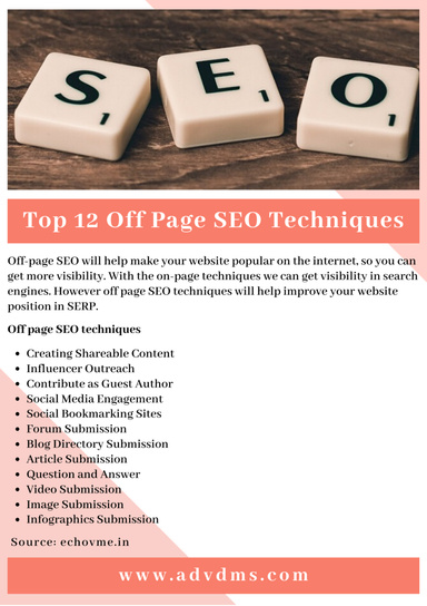 Top 12 Off Page SEO Techniques