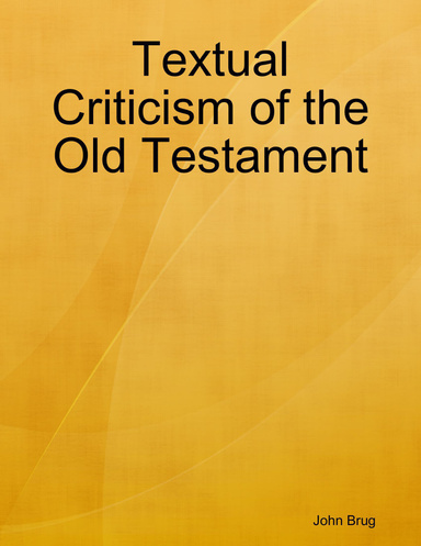Textual Criticism of the Old Testament  Pdf