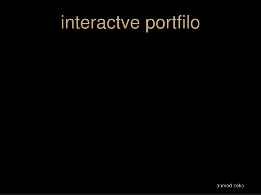 interactve portfilo