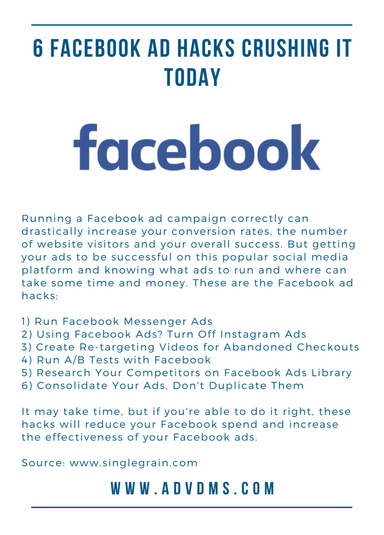 6 Facebook Ad Hacks Crushing It Today