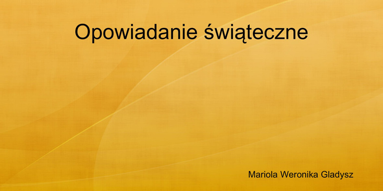 Opowiadanie świąteczne