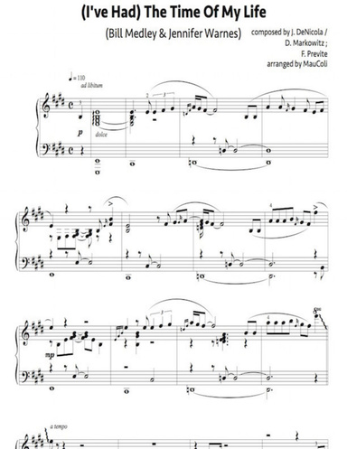 (I've Had) The Time Of My Life (piano music sheet)