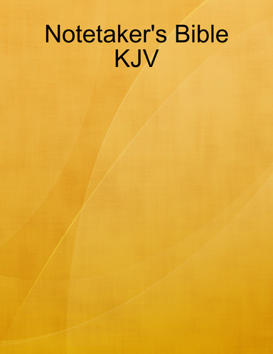 Notetaker's Bible KJV