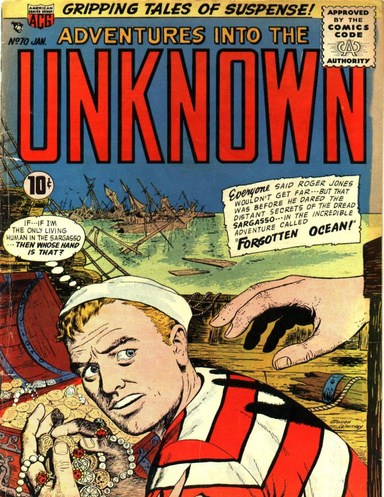 Adventures into the Unknown Number 70 Horror Comic Book