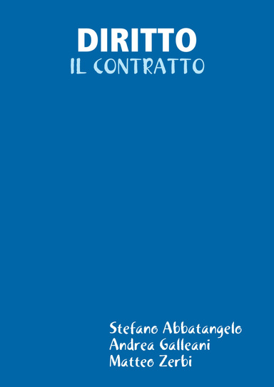 DIRITTO - IL CONTRATTO