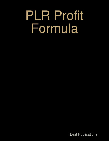 PLR Profit Formula