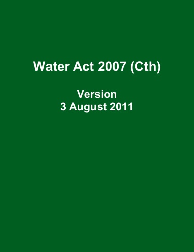 Water Act 2007 (Cth)
