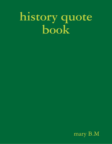 history quote book