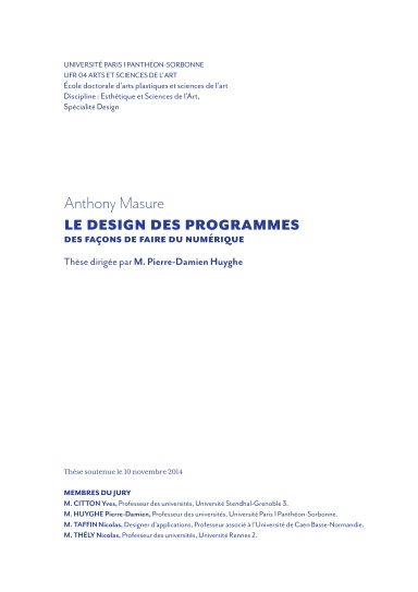 Thèse Le design des programmes (version noir et blanc)