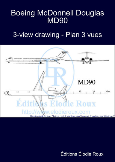 3-view drawing - Plan 3 vues - Boeing McDonnell Douglas MD90