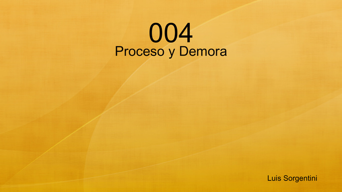 004 Proceso y Demora