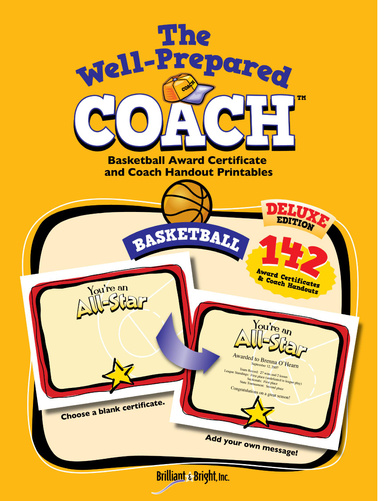 The Well-Prepared Coach Basketball Award Certificate and Coach Handout Printables