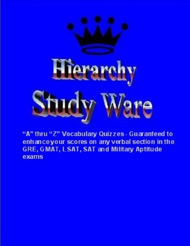Hierarchy Study Ware "A" through "Z" Vocabulary Quizzes
