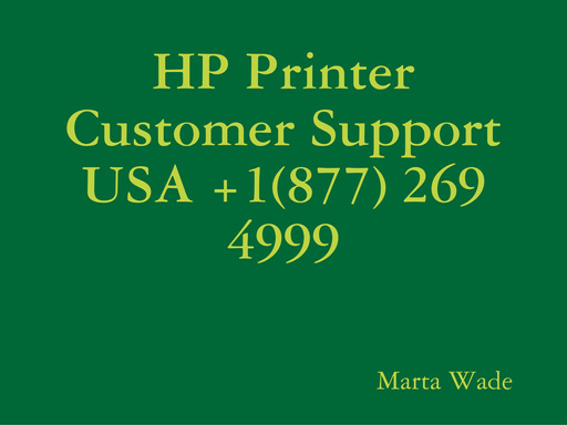 HP Printer Customer Support USA +1(877) 269 4999