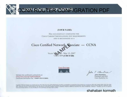 CCNA ROUTER CONFIGRATION PDF
