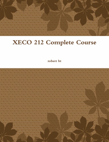 XECO 212 Complete Course