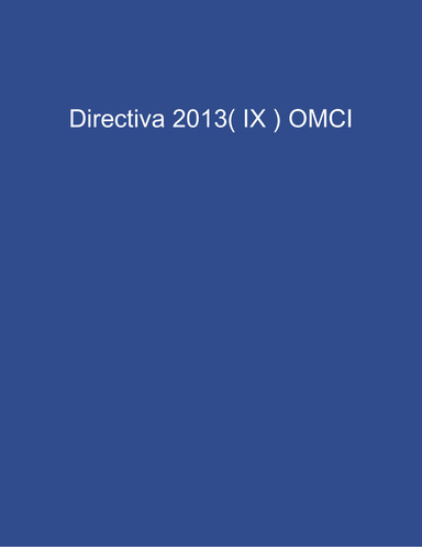 Directiva 2013( IX ) OMCI