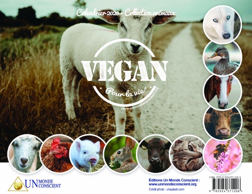Calendrier 2020 - Vegan pour la vie - Collection Animaux
