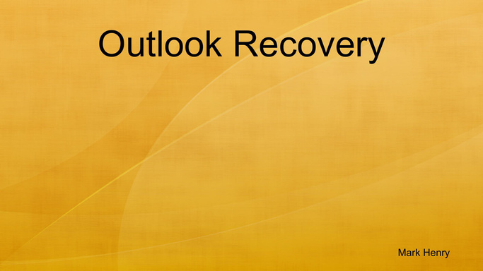 Outlook Recovery