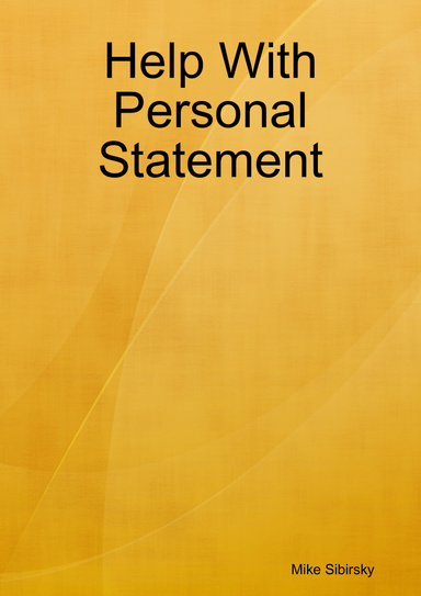 Help With Personal Statement