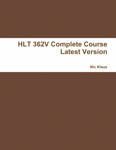 HLT 362V Complete Course Latest Version