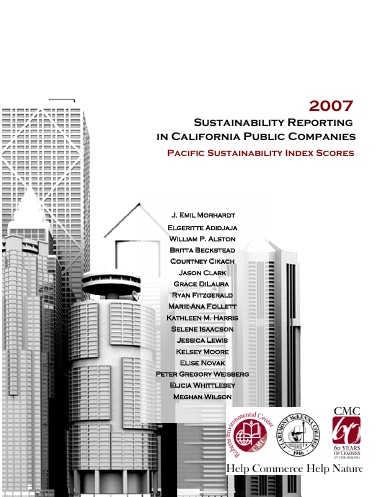 Sustainability Reporting in California Companies 2007