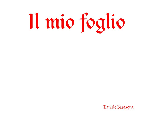 Il mio foglio