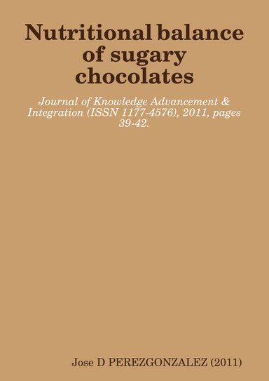 Nutritional balance of sugary chocolates
