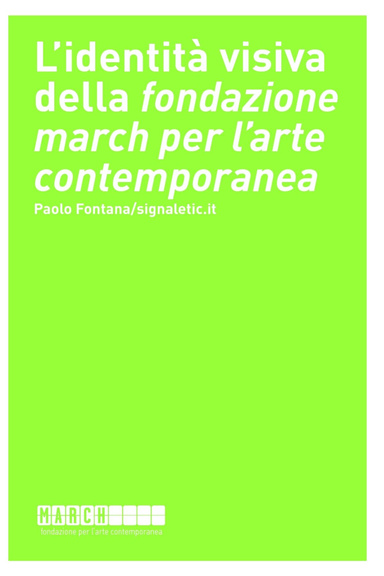 L’identità visiva della fondazione march per l’arte contemporanea