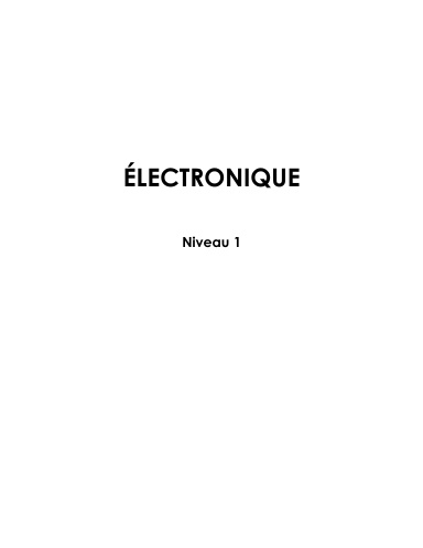 Electronique Niveau 1