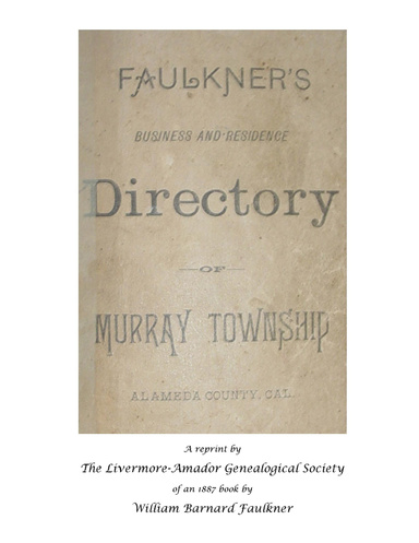Faulkner's Directory of Murray Township, Alameda County, California