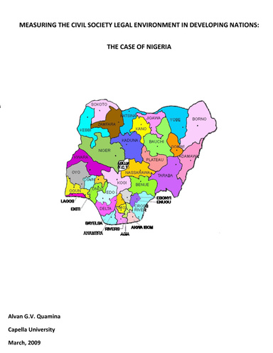 Measuring the Civil Society Legal Environment in Developing Nations: The Case of Nigeria