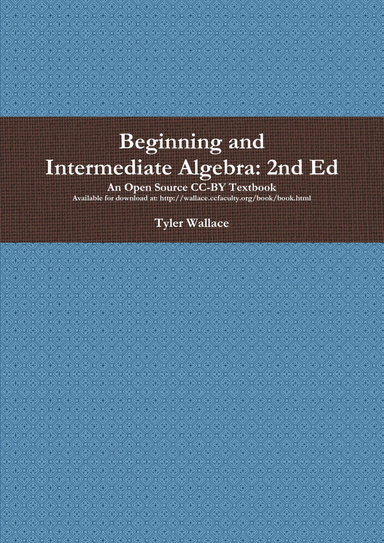 Beginning and Intermediate Algebra; 2nd Ed